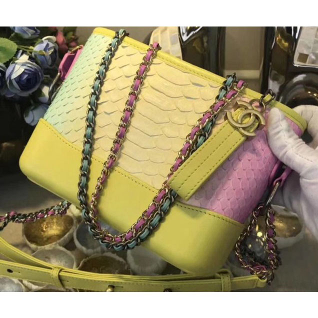 Chanel Rainbow Python Gabrielle Small Hobo Bag A91810 2018