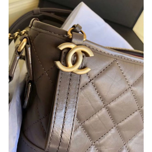 Chanel Gabrielle Small Hobo Bag A91810 Etoupe 2018