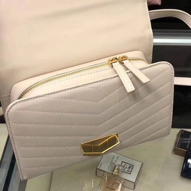 Chanel Chevron Calfskin Small Flap Bag A57491 Beige 2018 Collection