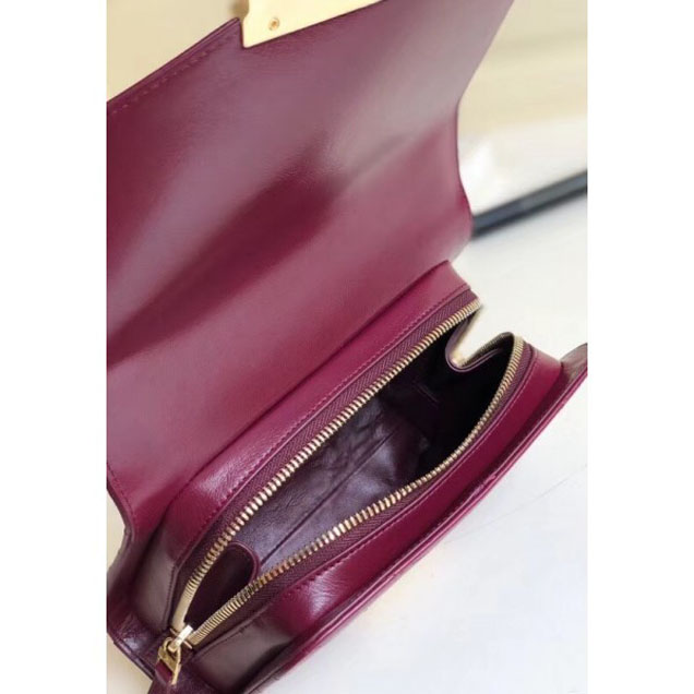 Chanel Chevron Calfskin Gold-Tone Metal Mini Flap Bag A57490 Burgundy 2018