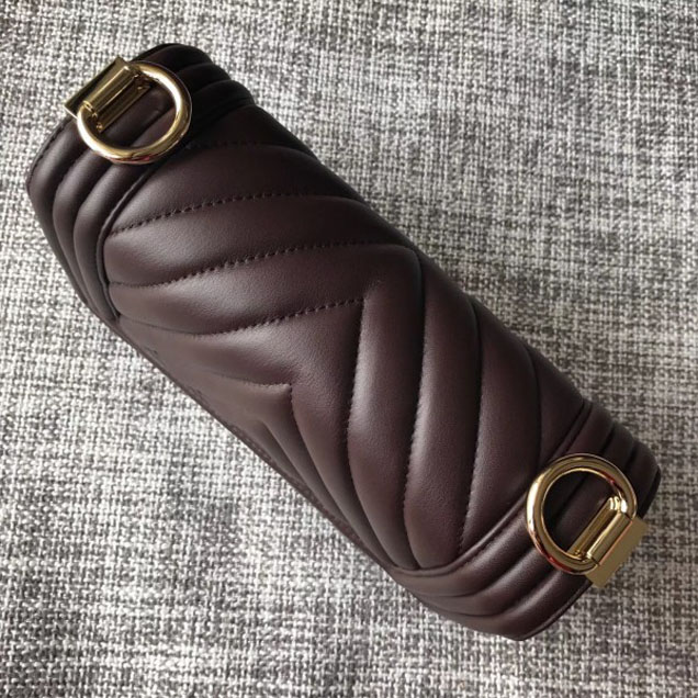 Chanel Shine Gold Hardware Boy Chevron Flap Small Bag Coffee