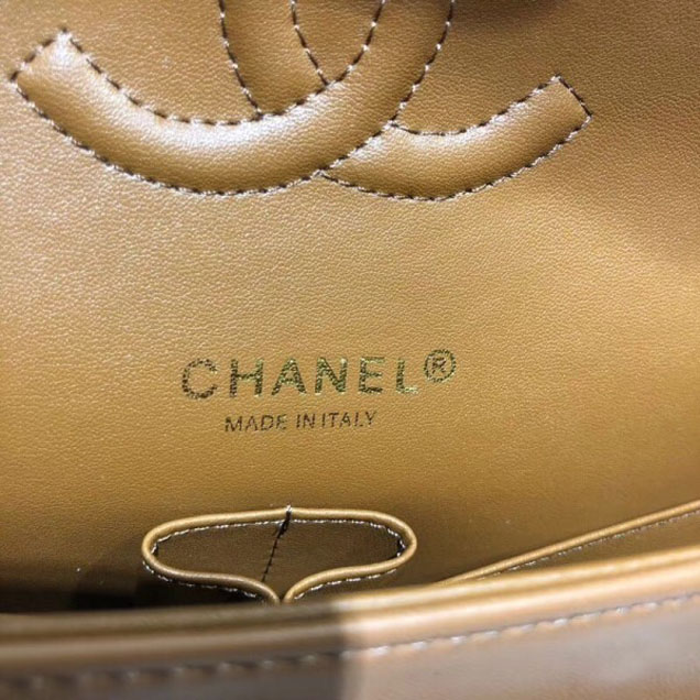 Chanel Braided Canvas Classic Flap Medium Bag Brown 2018