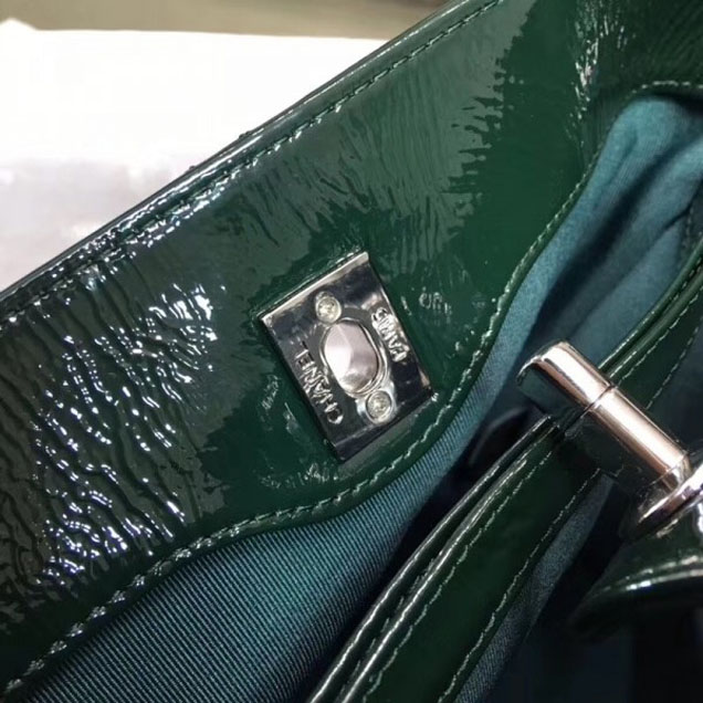 Chanel Crumpled Calfskin Small Bucket Bag A57636 Dark Green 2018