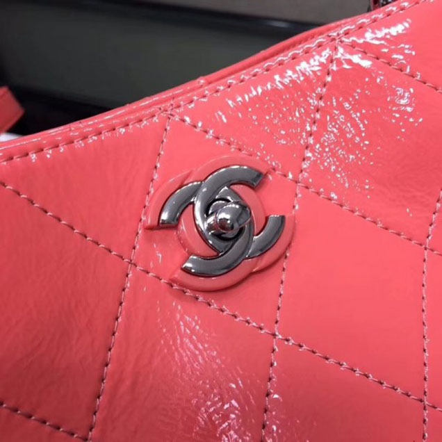 Chanel Crumpled Calfskin Small Bucket Bag A57636 Dark Pink 2018