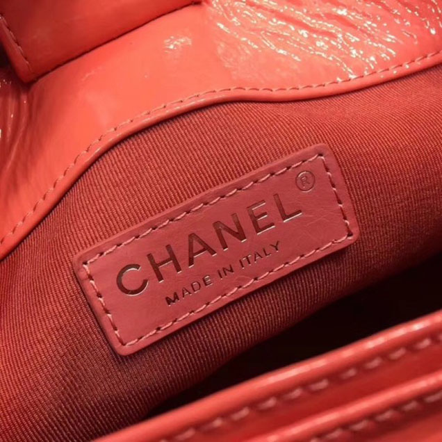 Chanel Crumpled Calfskin Small Bucket Bag A57636 Dark Pink 2018