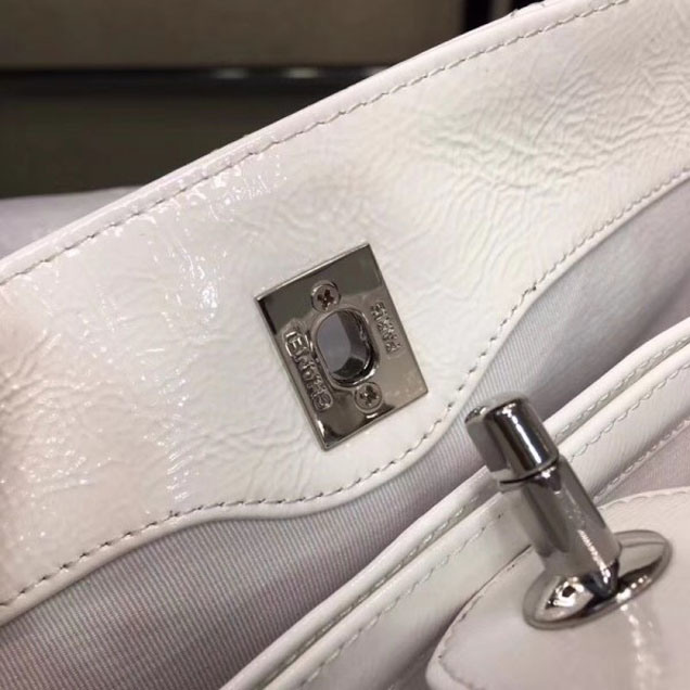 Chanel Crumpled Calfskin Small Bucket Bag A57636 White 2018