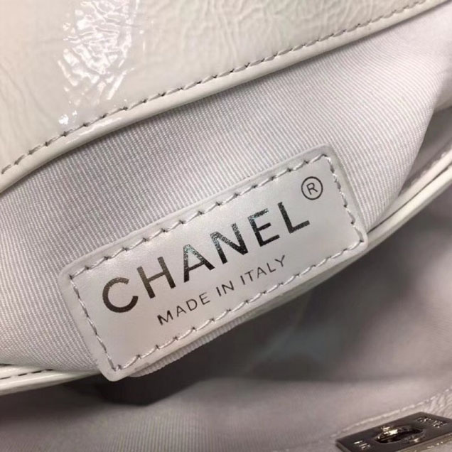 Chanel Crumpled Calfskin Small Bucket Bag A57636 White 2018