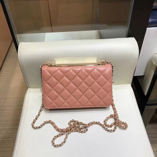Chanel Lambskin Trendy CC Wallet On Chain WOC Bag A80982 Caramel 2018