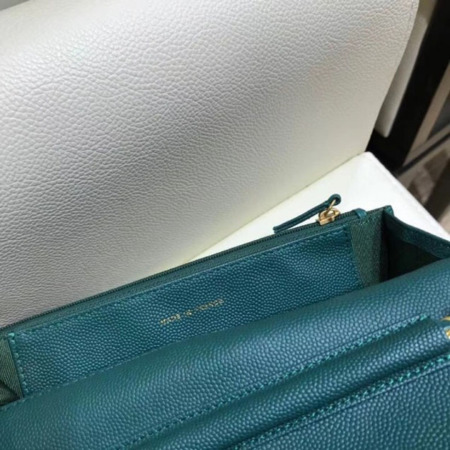 Chanel Shine Gold Hardware Caviar Boy Wallet On Chain WOC Bag Green 2018