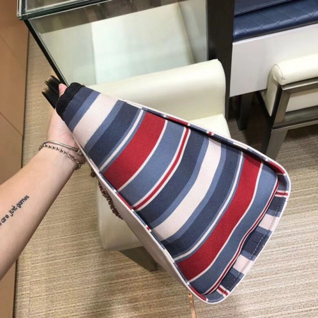 Chanel Canvas Deauville Shopping Bag A66941 Beige/Stripe 2018