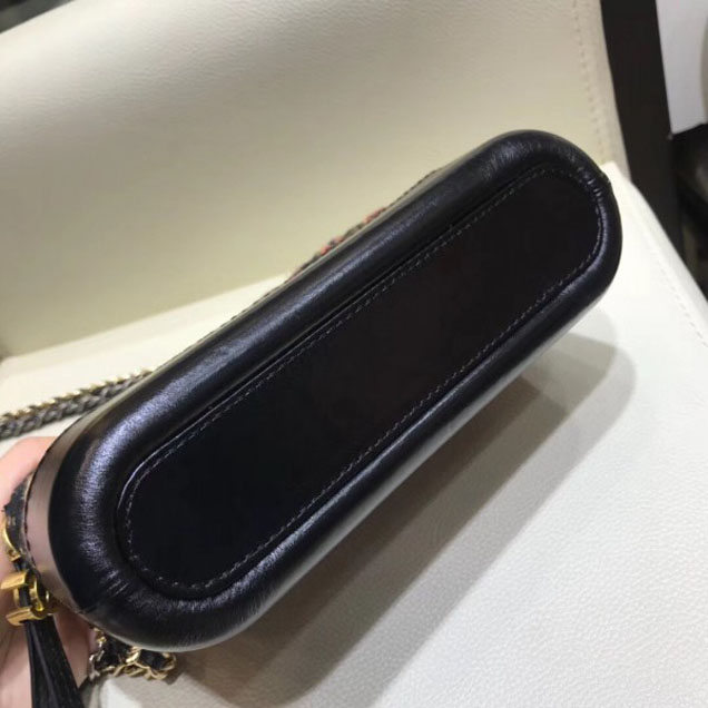 Chanel Gabrielle Clutch With Chain Bag A94505 Tweed/Calfskin Black 2018