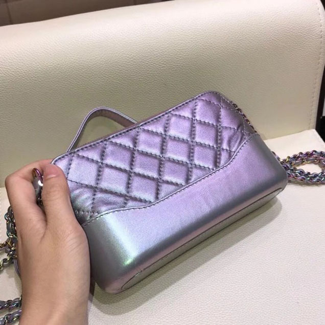 Chanel Gabrielle Clutch With Chain Bag A94505 Iridescent Purple 2018