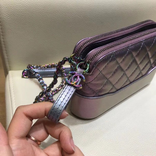 Chanel Gabrielle Clutch With Chain Bag A94505 Iridescent Purple 2018