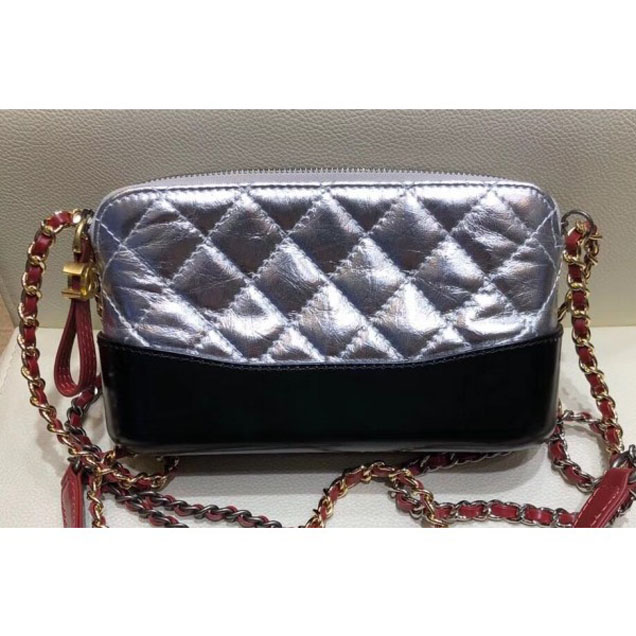 Chanel Gabrielle Clutch With Chain Bag A94505 Silver/Black 2018