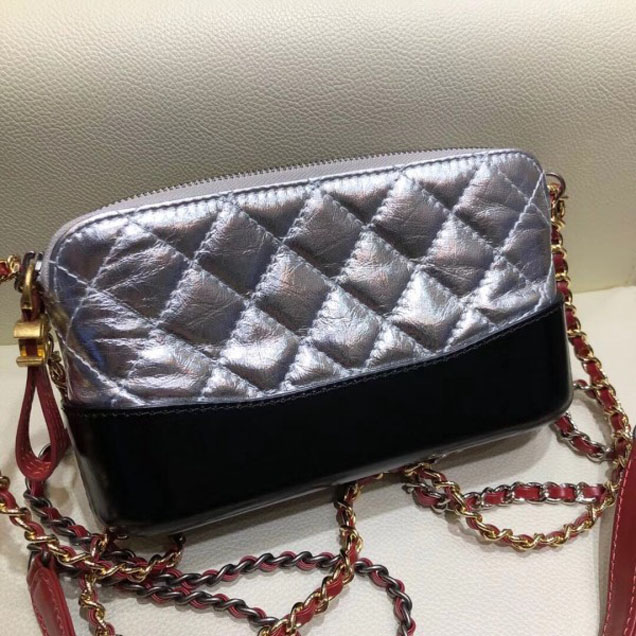 Chanel Gabrielle Clutch With Chain Bag A94505 Silver/Black 2018