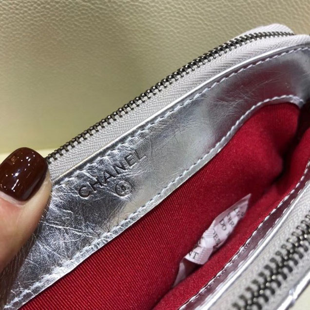 Chanel Gabrielle Clutch With Chain Bag A94505 Silver/Black 2018