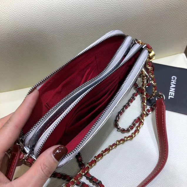 Chanel Gabrielle Clutch With Chain Bag A94505 Silver/Black 2018