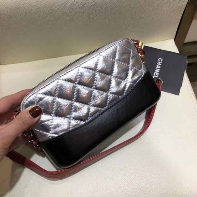 Chanel Gabrielle Clutch With Chain Bag A94505 Silver/Black 2018