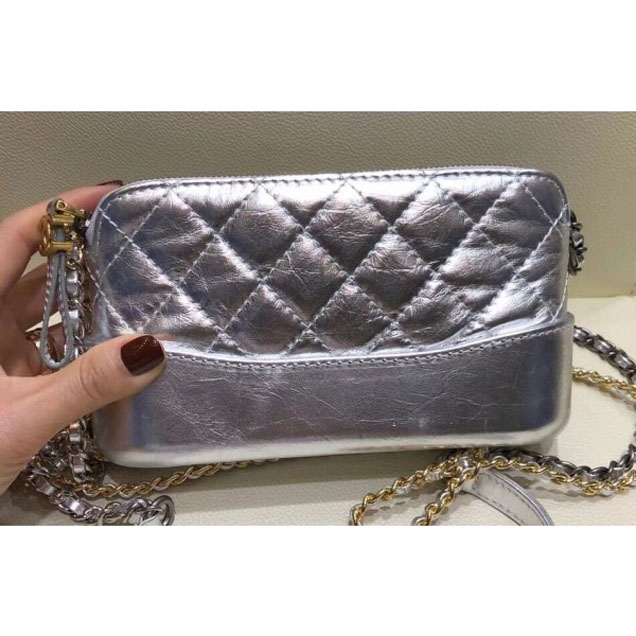 Chanel Gabrielle Clutch With Chain Bag A94505 Silver 2018