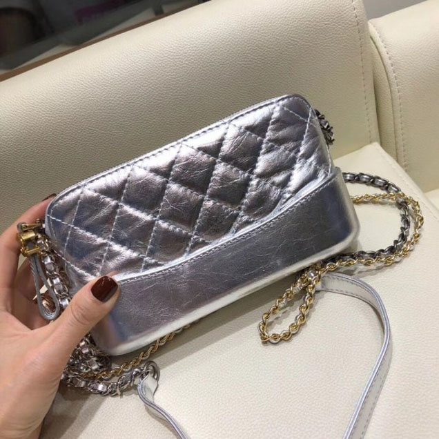 Chanel Gabrielle Clutch With Chain Bag A94505 Silver 2018