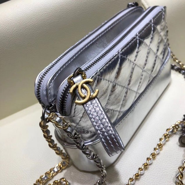 Chanel Gabrielle Clutch With Chain Bag A94505 Silver 2018