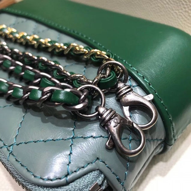 Chanel Gabrielle Clutch With Chain Bag A94505 Green 2018