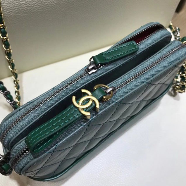Chanel Gabrielle Clutch With Chain Bag A94505 Green 2018