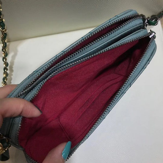 Chanel Gabrielle Clutch With Chain Bag A94505 Green 2018