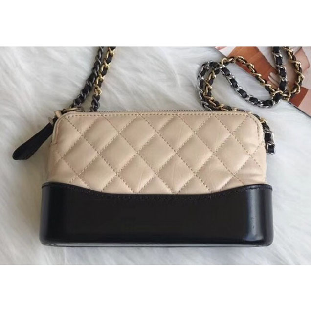 Chanel Gabrielle Clutch With Chain Bag A94505 Beige/Black 2018