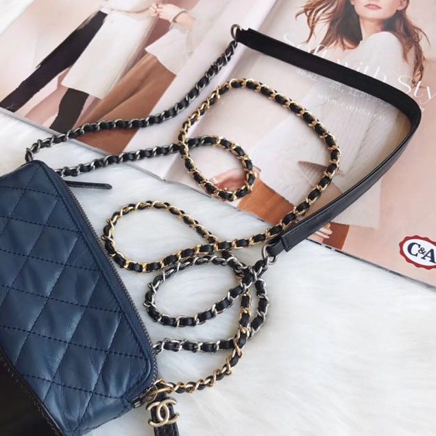 Chanel Gabrielle Clutch With Chain Bag A94505 Blue/Black 2018