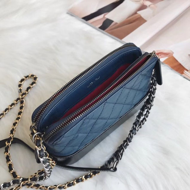 Chanel Gabrielle Clutch With Chain Bag A94505 Blue/Black 2018