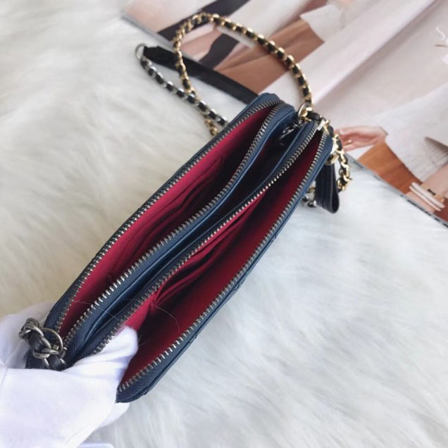 Chanel Gabrielle Clutch With Chain Bag A94505 Blue/Black 2018