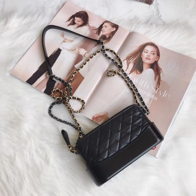 Chanel Gabrielle Clutch With Chain Bag A94505 Black 2018