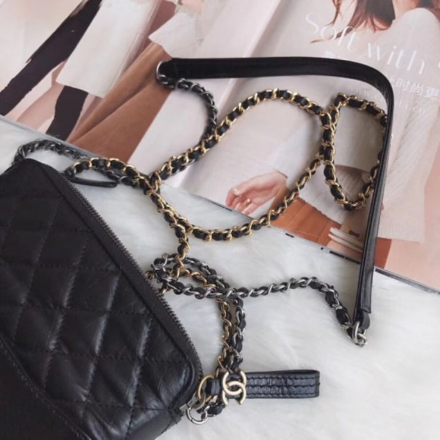 Chanel Gabrielle Clutch With Chain Bag A94505 Black 2018
