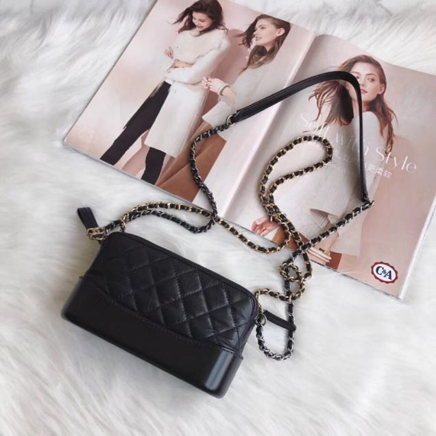 Chanel Gabrielle Clutch With Chain Bag A94505 Black 2018