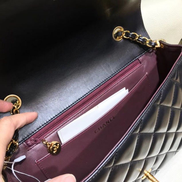 Chanel Lambskin Vintage Flap Bag A87062 Black 2018