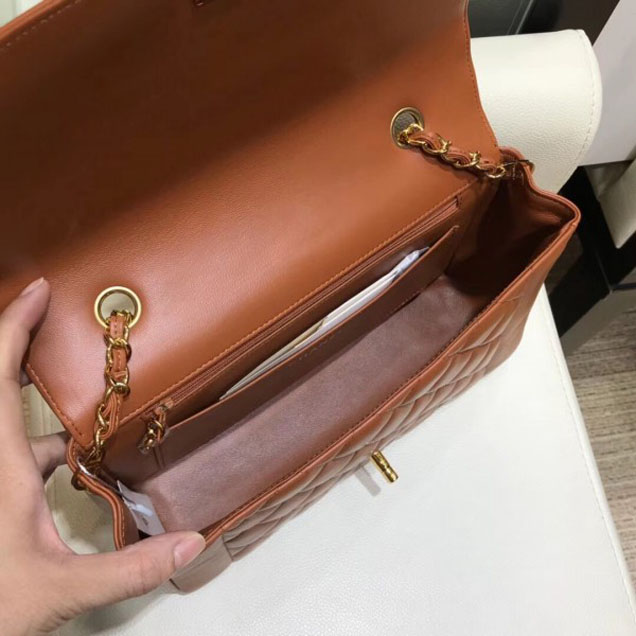 Chanel Lambskin Vintage Flap Bag A87062 Caramel 2018
