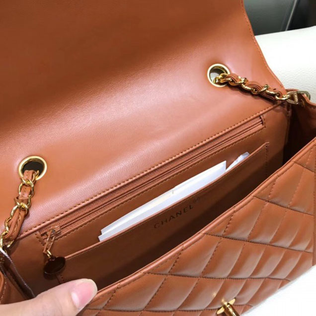 Chanel Lambskin Vintage Flap Bag A87062 Caramel 2018