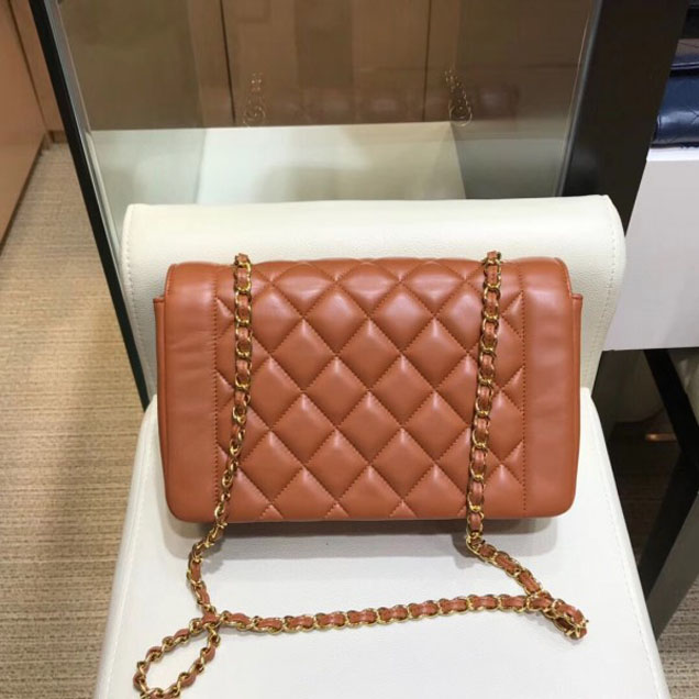 Chanel Lambskin Vintage Flap Bag A87062 Caramel 2018