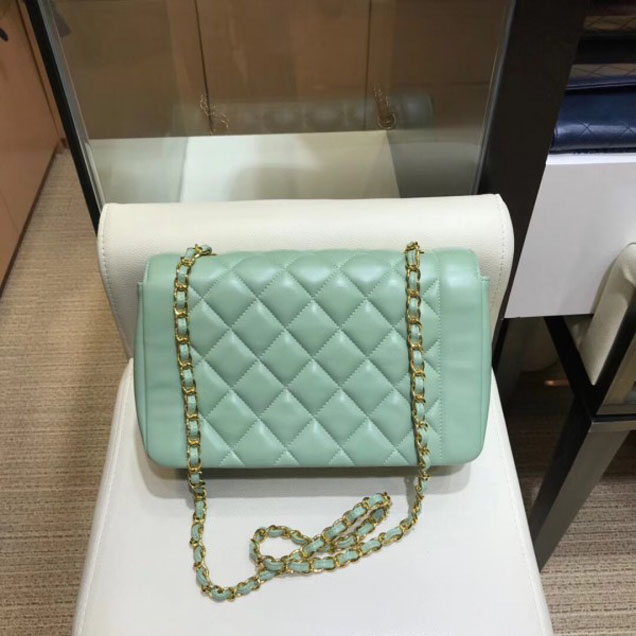 Chanel Lambskin Vintage Flap Bag A87062 Light Green 2018