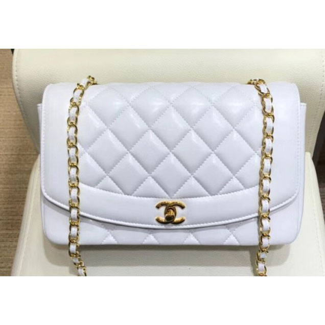 Chanel Lambskin Vintage Flap Bag A87062 White 2018