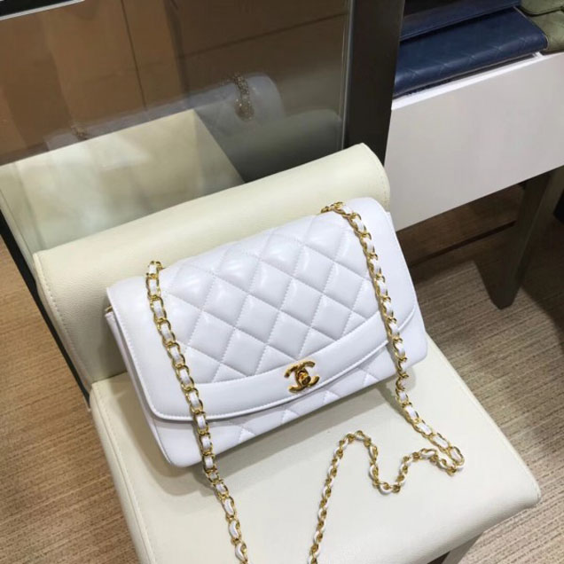 Chanel Lambskin Vintage Flap Bag A87062 White 2018