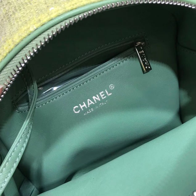 Chanel Sequins Flap Mini Backpack Bag A57418 Green 2018