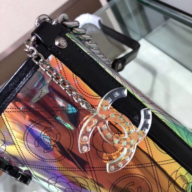 Chanel Printed PVC Coco Bucket Small Bag A57636 Multicolor 2018