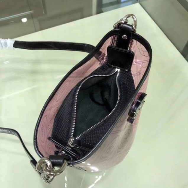 Chanel Printed PVC Coco Bucket Small Bag A57636 Black/Pink 2018