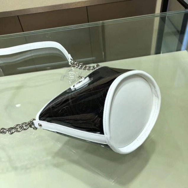 Chanel Printed PVC Coco Bucket Small Bag A57636 Black/White 2018