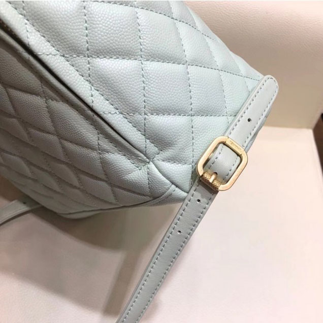 Chanel Caviar Leather CC Filigree Backpack Bag A91228 Pale Green 2018