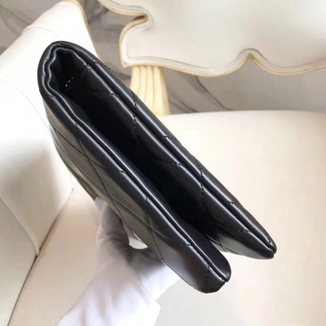 Chanel Quilted Calfskin Greek Clutches Clutch Bag A57237 Black 2018