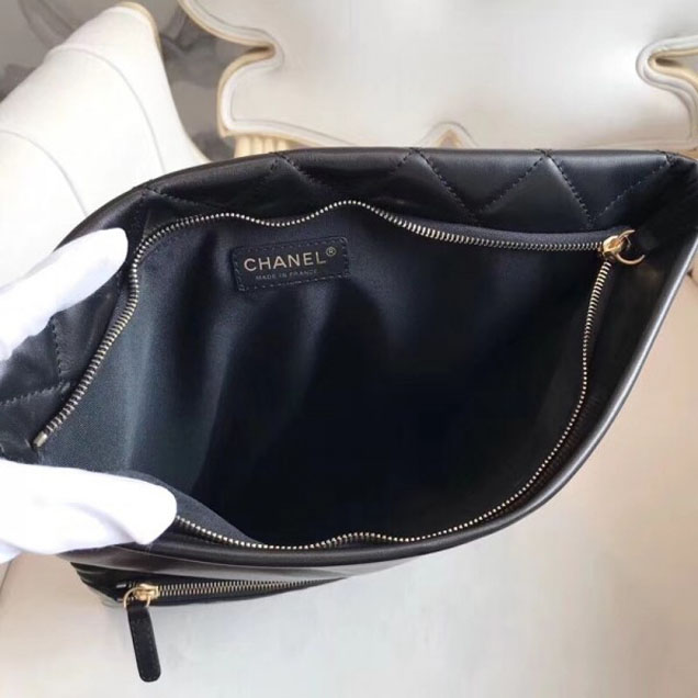 Chanel Quilted Calfskin Greek Clutches Clutch Bag A57237 Black 2018