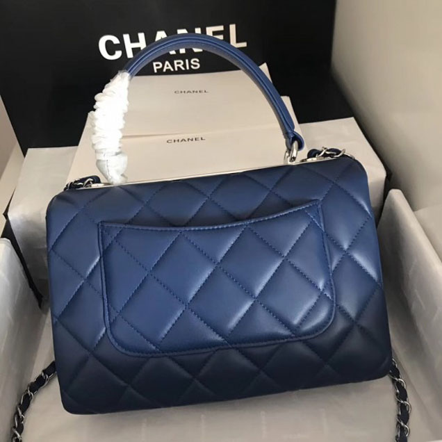 Chanel Trendy CC Small Flap Top Handle Bag A92236 Royal Blue/Silver